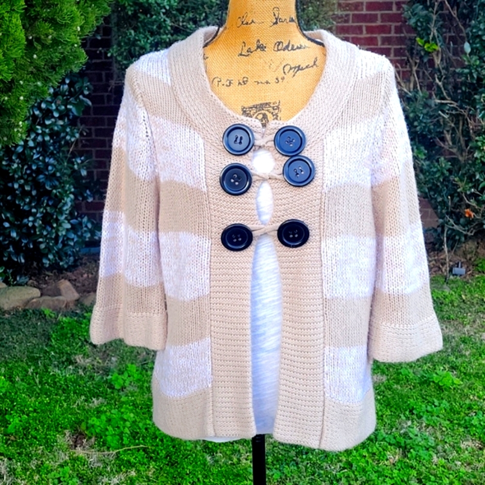 Cato Button-Front Cardigan Sweater